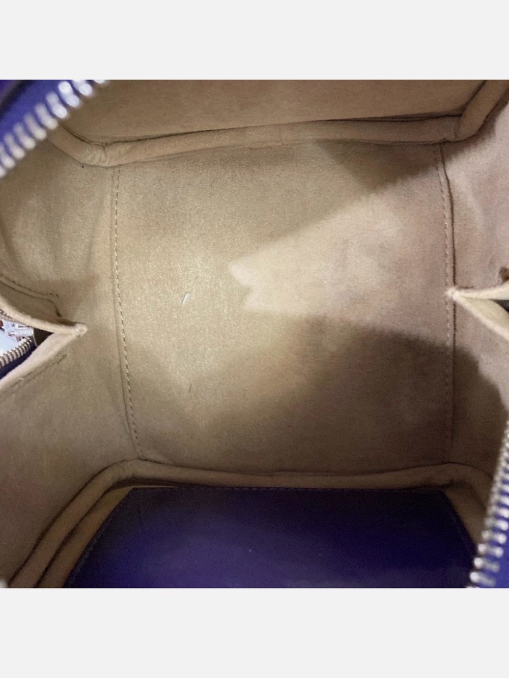 Tory Burch Purple Patent Leather Embossed Crossbody with Tan Strap - Picture 6 of 9